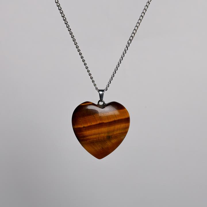 Tiger's Eye Heart Pendant | Heart of Courage