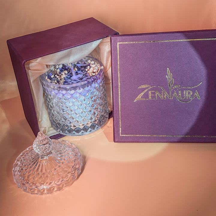 Calm Essence Crystal Infused Candle | Serene Aura