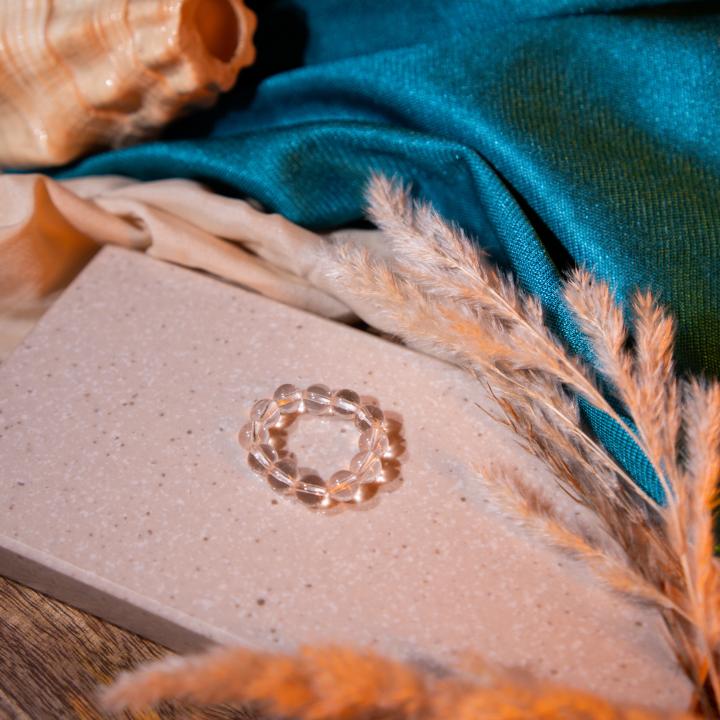Clear Quartz Beads Ring | Clarity & Energy