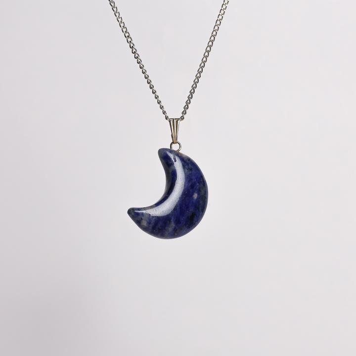 Sodalite Moon Pendant | Wisdom of the Moon