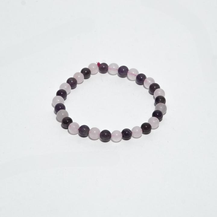 Amethyst & Rose Quartz Bracelet | Harmony & Love