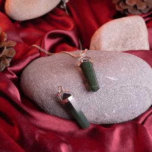 Green Jade Pencil Pendant | Stone of Harmony