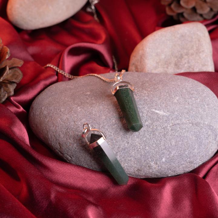 Green Jade Pencil Pendant | Stone of Harmony