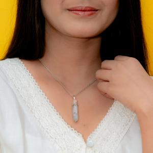 Rainbow Moonstone Pencil Pendant | Lunar Vision Point