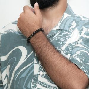 Black Obsidian Golden Sheen Bracelet | Golden Shield