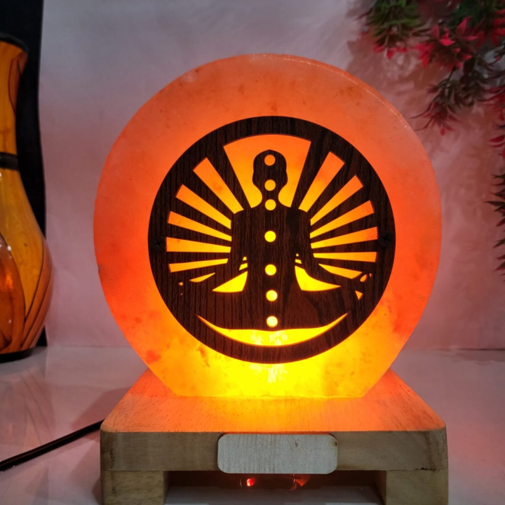 7 Chakras Himalayan Rock Salt 3D Lamp | Alignment & Energy
